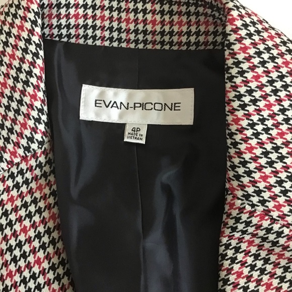 Evan Picone Houndstooth blazer jacket - Picture 7 of 8